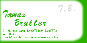 tamas bruller business card